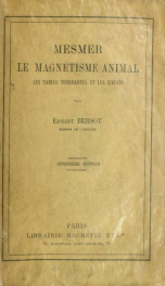 Mesmer : le magnétisme animal : les tables tournantes et les esprits_cover