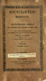 Encyclopédie moderne. ou, Dictionnaire abrégé des sciences, des lettres et des arts ... 2_cover