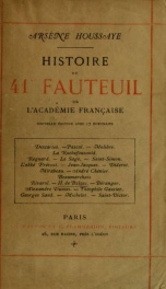 Histoire du 41me fauteuil de l'Académie française_cover