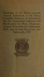 Annual Exhibition Catalogue of the Royal Canadian Academy of Arts, 1915_cover