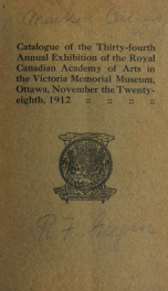 Annual Exhibition Catalogue of the Royal Canadian Academy of Arts, 1912_cover