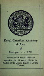 Annual Exhibition Catalogue of the Royal Canadian Academy of Arts, 1901_cover