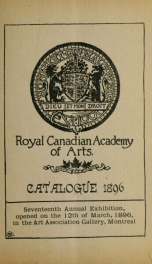 Annual Exhibition Catalogue of the Royal Canadian Academy of Arts, 1896_cover