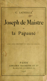 Joseph de Maistre et la papauté_cover