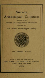 Surrey archaeological collections 38, p2_cover
