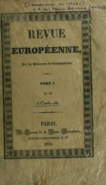 Various Periodicals: Revue européenne 1, no.2_cover