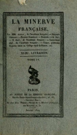 Various Periodicals: La Minerve française_cover