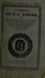 Various Periodicals: Le Mercure du XIX siècle 11_cover