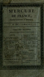Various Periodicals: Mercure de France_cover