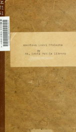 American local dialects; a series of lists comp_cover