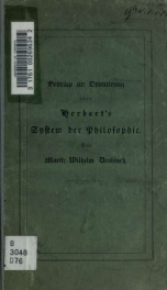 Beiträge zur Orientirung über Herbart's System der Philosophie_cover