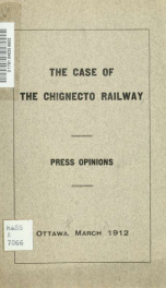 The case of the Chignecto Railway, press opinions_cover