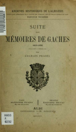 Suite des mémoire de Gaches, 1610-1620_cover