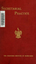 Secretarial practice; the manual of the Chartered Institute of Secretaries_cover