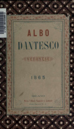 Albo dantesco veronese, 1865_cover