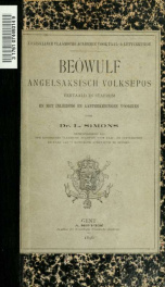 Beówulf, angelsaksisch volksepos, vertaald in stafrijm, en met inleiding en aanteekeningen voorzien door L. Simons_cover