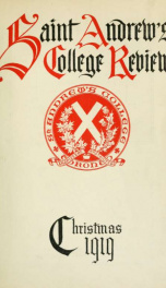 St Andrew's College Review, Christmas 1919_cover