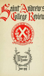 St Andrew's College Review, Summer 1919_cover