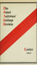 St Andrew's College Review, Easter 1919_cover