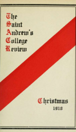 St Andrew's College Review, Christmas 1918_cover