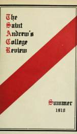 St Andrew's College Review, Summer 1918_cover
