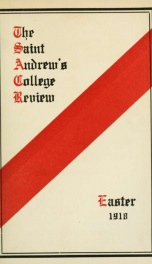 St Andrew's College Review, Easter 1918_cover