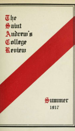 St Andrew's College Review, Summer 1917_cover
