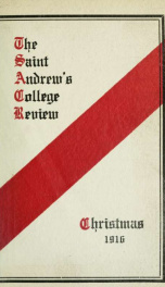 St Andrew's College Review, Christmas 1916_cover