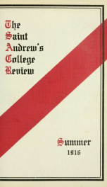 St Andrew's College Review, Summer 1916_cover