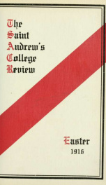 St Andrew's College Review, Easter 1916_cover