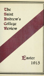 St Andrew's College Review, Easter 1915_cover