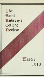 St Andrew's College Review, Easter 1913_cover