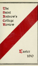 St Andrew's College Review, Easter 1910_cover