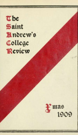 St Andrew's College Review, Christmas 1909_cover