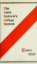 St Andrew's College Review, Easter 1909_cover
