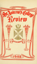 St Andrew's College Review, Easter 1903 3(2)_cover