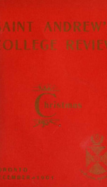 St Andrew's College Review, Christmas 1901 1(2)_cover