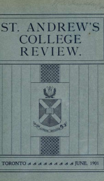 St Andrew's College Review, June 1901 1(1)_cover