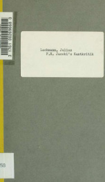 F.H. Jacobi's Kantkritik_cover