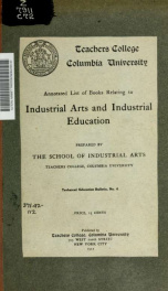 Annotated list of books relating to industrial arts and industrial education_cover