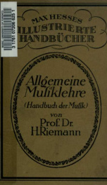 Allgemeine Musiklehre : Handbuch der Musik_cover