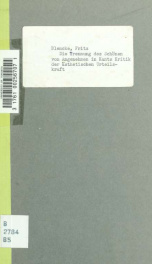 Die Trennung des Schönen vom Angenehmen in Kants Kritik der ästhetischen Urteilskraft; zugleich eine Verteidigung Kants gegen den Vorwurf, dass er lediglich Form-Ästhetiker im heutigen Sinne sei_cover