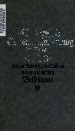 Die deutsche Nationalversammlung im Jahre 1919 [und 1920] in ihrer Arbeit für den Aufbau des neuen deutschen Volksstaates 9_cover