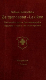 Schweizerisches Zeitgenossen-Lexikon. Dictionnaire suisse des contemporains. Dizionario svizzero dei contemporanei;_cover