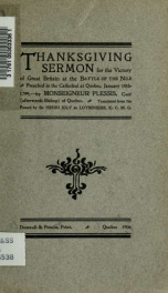 Thanksgiving sermon for the victory of Great Britain at the Battle of the Nile_cover