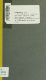 Die Methode der Auslegung und Kritik der biblischen Schriften in Spinozas theologischpolitischem Traktat im Zusammenhang mit seiner Ethik_cover