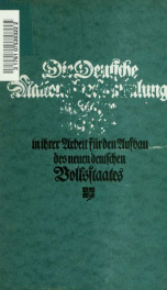 Die deutsche Nationalversammlung im Jahre 1919 [und 1920] in ihrer Arbeit für den Aufbau des neuen deutschen Volksstaates 2_cover