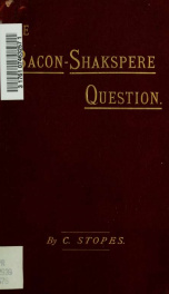 The Bacon Shakspere question_cover