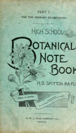 High School Botanical Note Book : Part I for the primary examination 1_cover