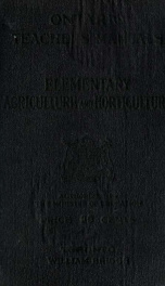 Elementary Agriculture and Horticulture / authorized by the Minister of Education_cover